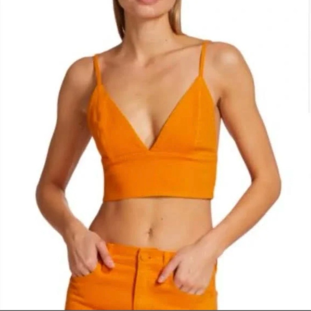 Alice + Olivia  NWT Vibrant Orange Crop Top